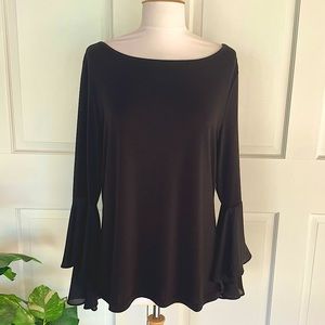 Carmen Marc Valvo Bell Sleeve Top